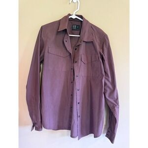 Magpul Industries Mens‎ Plum Purple Long Sleeve Snap Button Down Shirt Size M